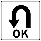 U-Turn sign